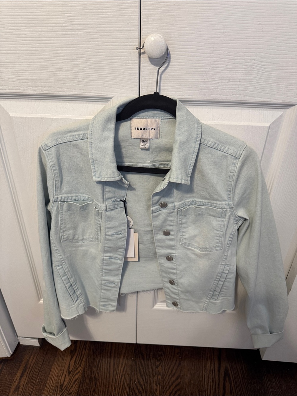 INDUSTRY Light Blue Button-Front Shirt Jacket